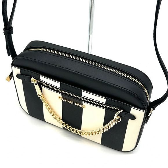 Michael Kors Large EW Zip Chain Xbody Crossbody Bag Black Multi - Picture 6 of 12